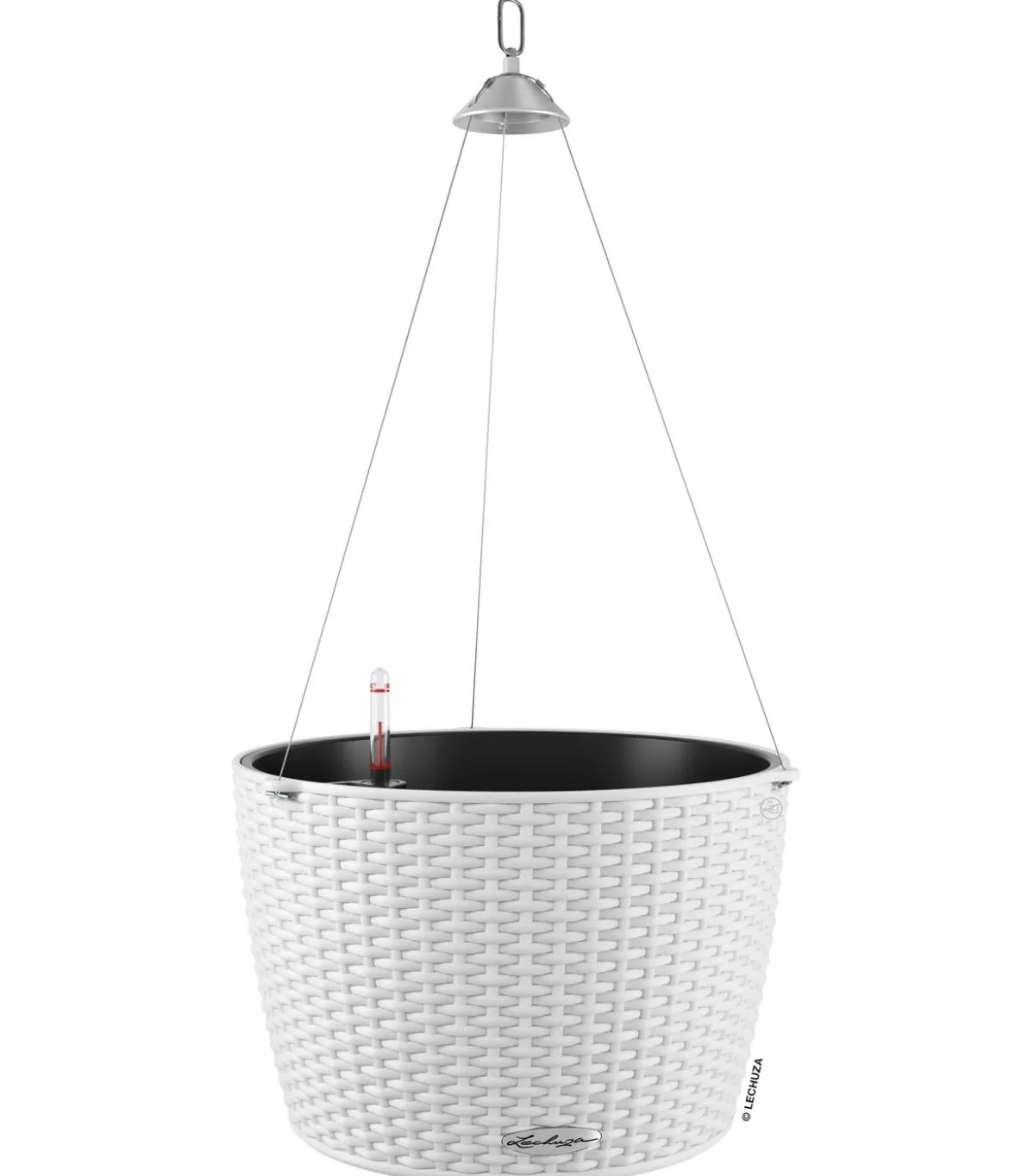 LECHUZA® Kunststoff-Hängeampel Nido Cottage inkl. Pflanzeinsatz, rund, ca. Ø36,3/H24,2 cm