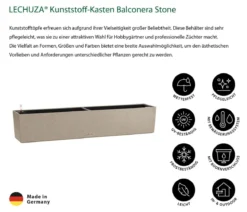 LECHUZA® Kunststoff-Kasten Balconera Stone, rechteckig