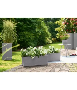 LECHUZA® Kunststoff-Kasten Balconera Stone, rechteckig