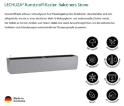 LECHUZA® Kunststoff-Kasten Balconera Stone, rechteckig