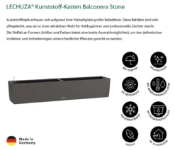 LECHUZA® Kunststoff-Kasten Balconera Stone, rechteckig