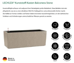 LECHUZA® Kunststoff-Kasten Balconera Stone, rechteckig