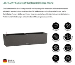 LECHUZA® Kunststoff-Kasten Balconera Stone, rechteckig