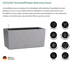 LECHUZA® Kunststoff-Kasten Balconera Stone, rechteckig