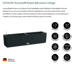LECHUZA® Kunststoff-Kasten Balconera Cottage, rechteckig