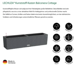 LECHUZA® Kunststoff-Kasten Balconera Cottage, rechteckig