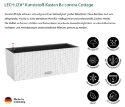 LECHUZA® Kunststoff-Kasten Balconera Cottage, rechteckig