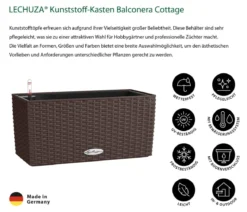 LECHUZA® Kunststoff-Kasten Balconera Cottage, rechteckig