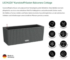 LECHUZA® Kunststoff-Kasten Balconera Cottage, rechteckig