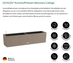 LECHUZA® Kunststoff-Kasten Balconera Cottage, rechteckig