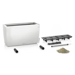 LECHUZA® Kunststoff-Kasten CARARO All-in-One-Set, rechteckig, ca. B75/H43/T30 cm