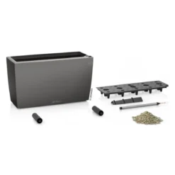 LECHUZA® Kunststoff-Kasten CARARO All-in-One-Set, rechteckig, ca. B75/H43/T30 cm