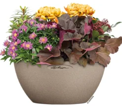 LECHUZA® Kunststoff-Schale 'Cubeto Stone', rund
