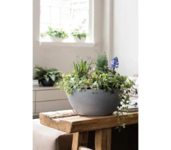 LECHUZA® Kunststoff-Schale 'Cubeto Stone', rund
