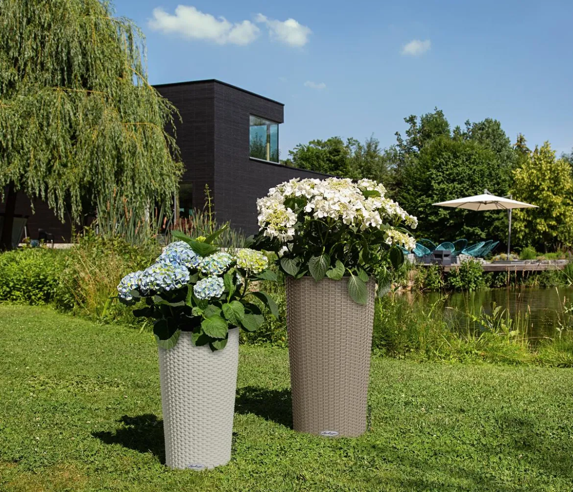 LECHUZA® Kunststoff-Säule Cilindro Cottage inkl. Pflanzeinsatz, konisch