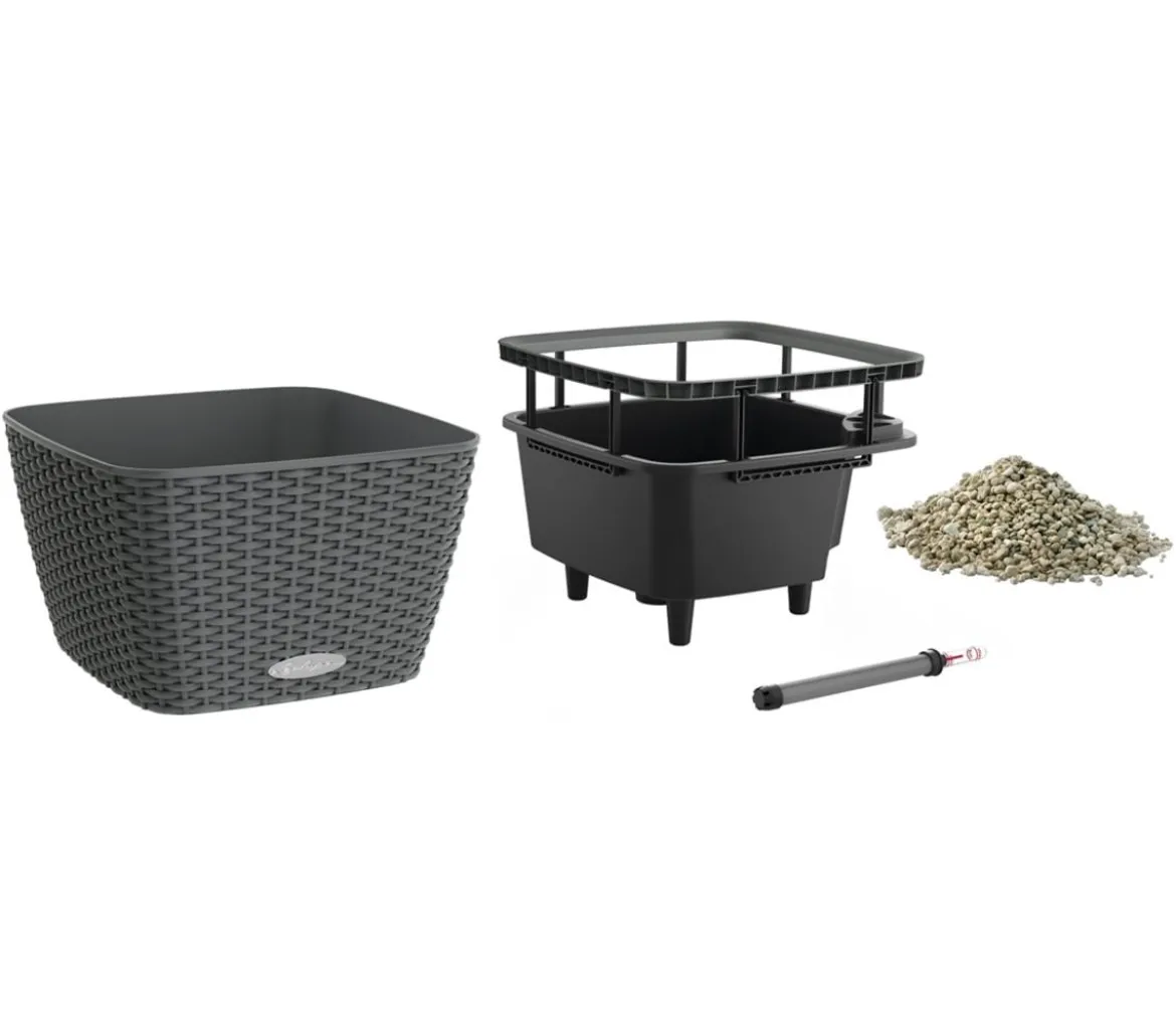 LECHUZA® Kunststoff-Topf Bacino Cottage, quadratisch, ca. B30/H18/T30 cm