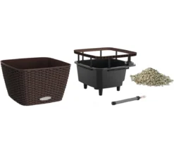 LECHUZA® Kunststoff-Topf Bacino Cottage, quadratisch, ca. B30/H18/T30 cm
