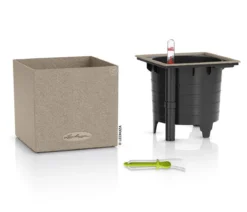 LECHUZA® Kunststoff-Topf Canto Stone, eckig, ca. B14/H13,5/T14 cm