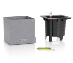LECHUZA® Kunststoff-Topf Canto Stone, eckig, ca. B14/H13,5/T14 cm