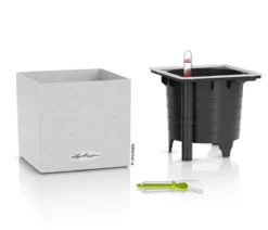 LECHUZA® Kunststoff-Topf Canto Stone, eckig, ca. B14/H13,5/T14 cm