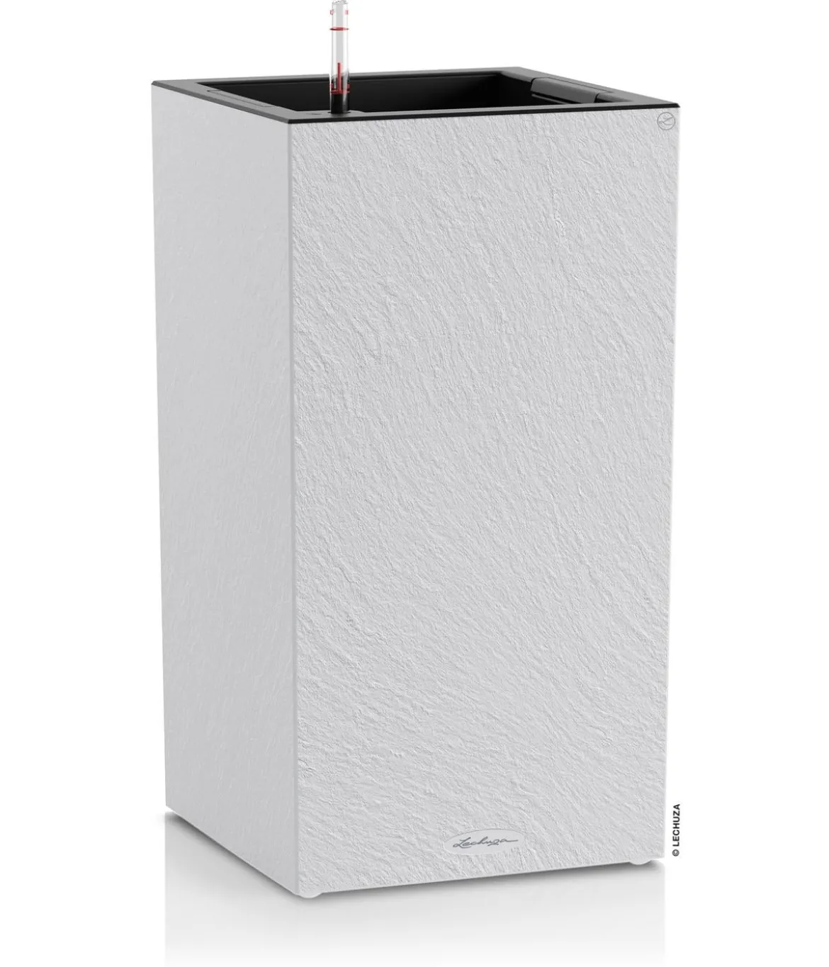 LECHUZA® Kunststoff-Topf Canto Slatestone inkl. Pflanzeinsatz, rechteckig