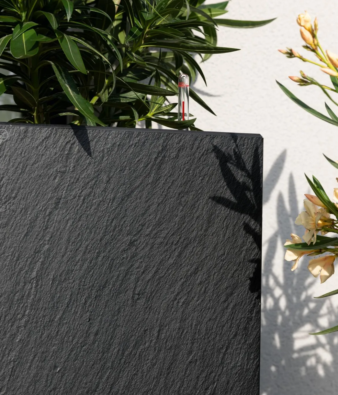 LECHUZA® Kunststoff-Topf Canto Slatestone inkl. Pflanzeinsatz, rechteckig