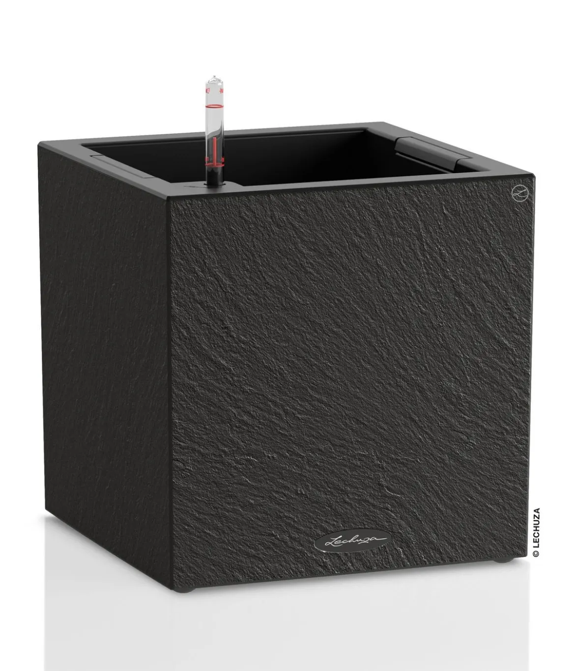 LECHUZA® Kunststoff-Topf Canto Slatestone inkl. Pflanzeinsatz, quadratisch