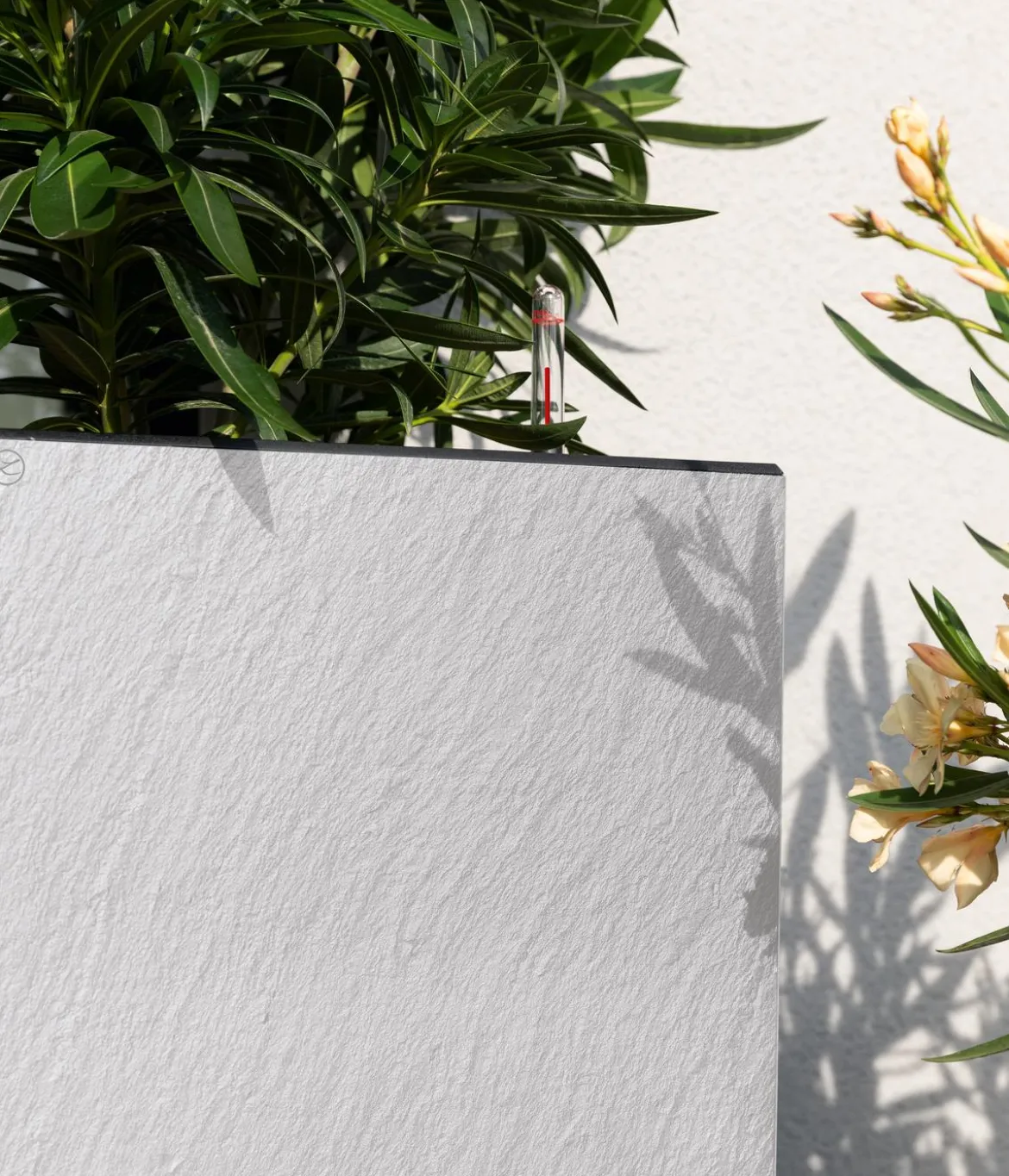 LECHUZA® Kunststoff-Topf Canto Slatestone inkl. Pflanzeinsatz, quadratisch