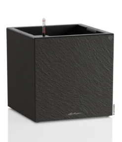 LECHUZA® Kunststoff-Topf Canto Slatestone inkl. Pflanzeinsatz, quadratisch