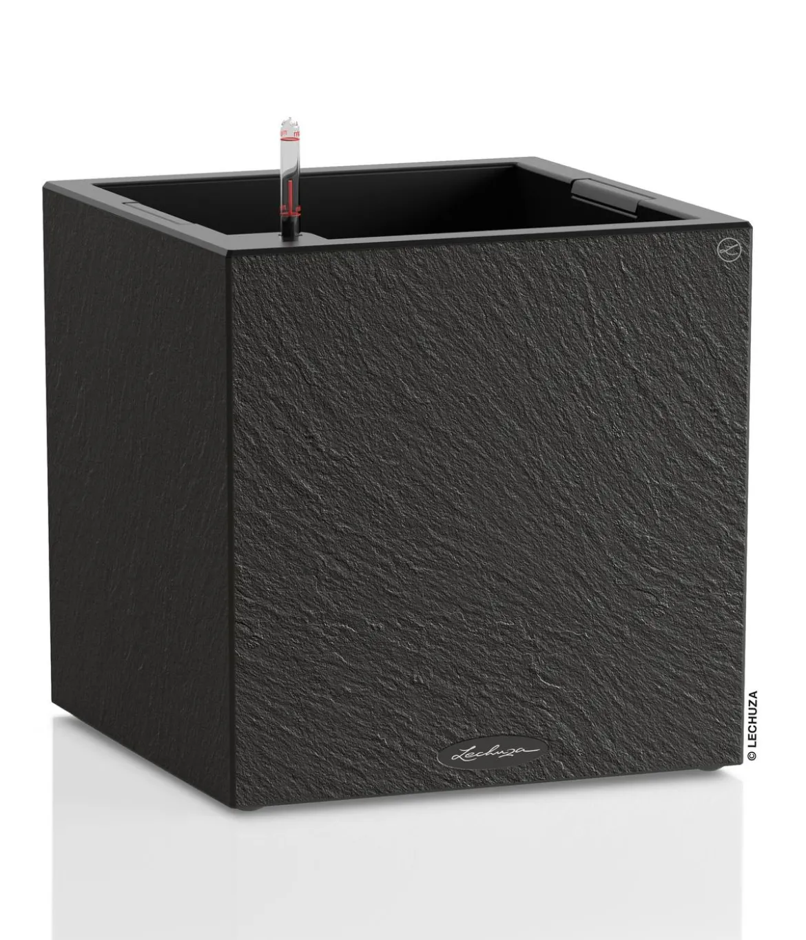 LECHUZA® Kunststoff-Topf Canto Slatestone inkl. Pflanzeinsatz, quadratisch