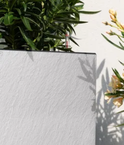 LECHUZA® Kunststoff-Topf Canto Slatestone inkl. Pflanzeinsatz, quadratisch