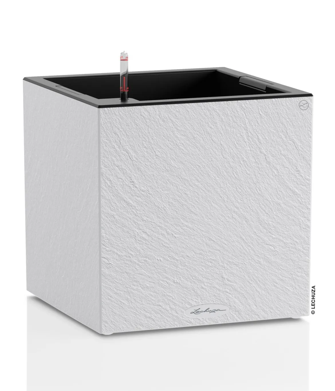 LECHUZA® Kunststoff-Topf Canto Slatestone inkl. Pflanzeinsatz, quadratisch