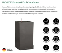 LECHUZA® Kunststoff-Topf Canto Stone, quadratisch