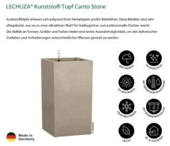 LECHUZA® Kunststoff-Topf Canto Stone, quadratisch