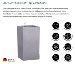 LECHUZA® Kunststoff-Topf Canto Stone, quadratisch