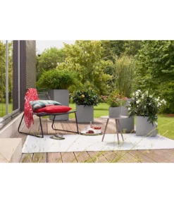 LECHUZA® Kunststoff-Topf Canto Stone, quadratisch