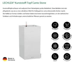 LECHUZA® Kunststoff-Topf Canto Stone, quadratisch