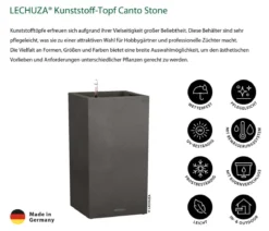 LECHUZA® Kunststoff-Topf Canto Stone, quadratisch