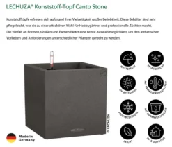 LECHUZA® Kunststoff-Topf Canto Stone, quadratisch