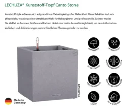 LECHUZA® Kunststoff-Topf Canto Stone, quadratisch