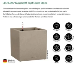 LECHUZA® Kunststoff-Topf Canto Stone, quadratisch