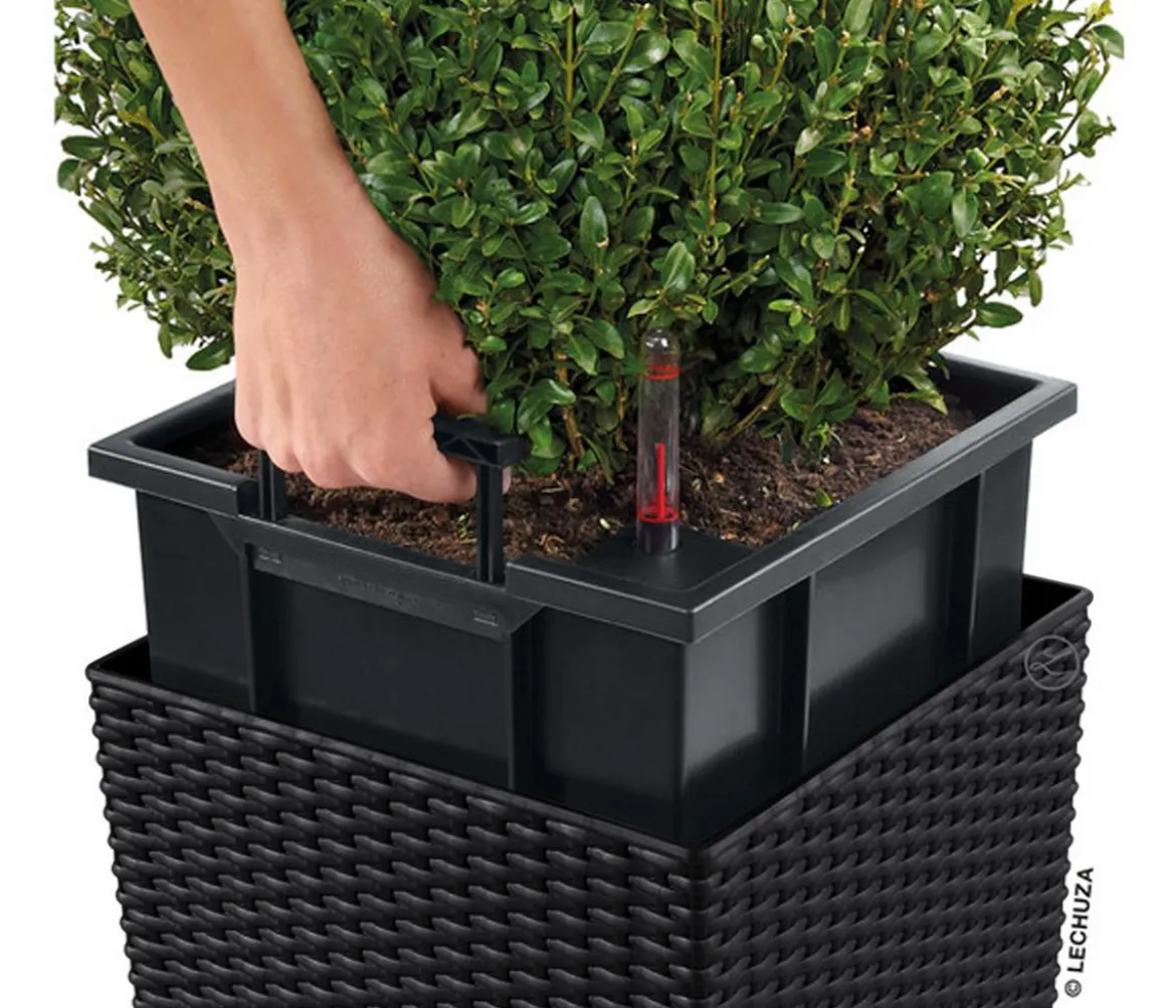 LECHUZA® Kunststoff-Topf Cube Cottage, quadratisch