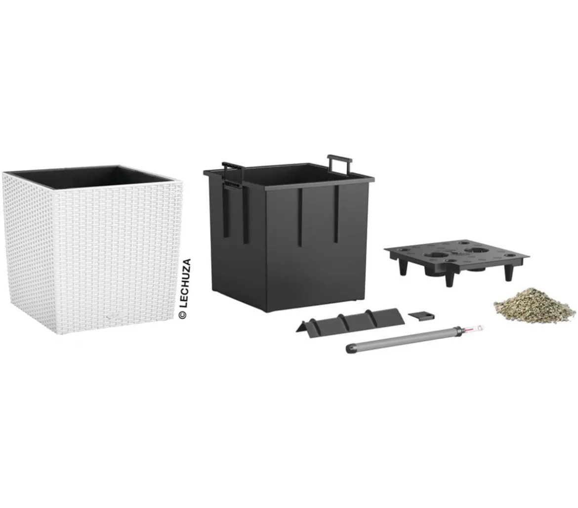 LECHUZA® Kunststoff-Topf Cube Cottage, quadratisch