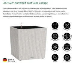 LECHUZA® Kunststoff-Topf Cube Cottage, quadratisch