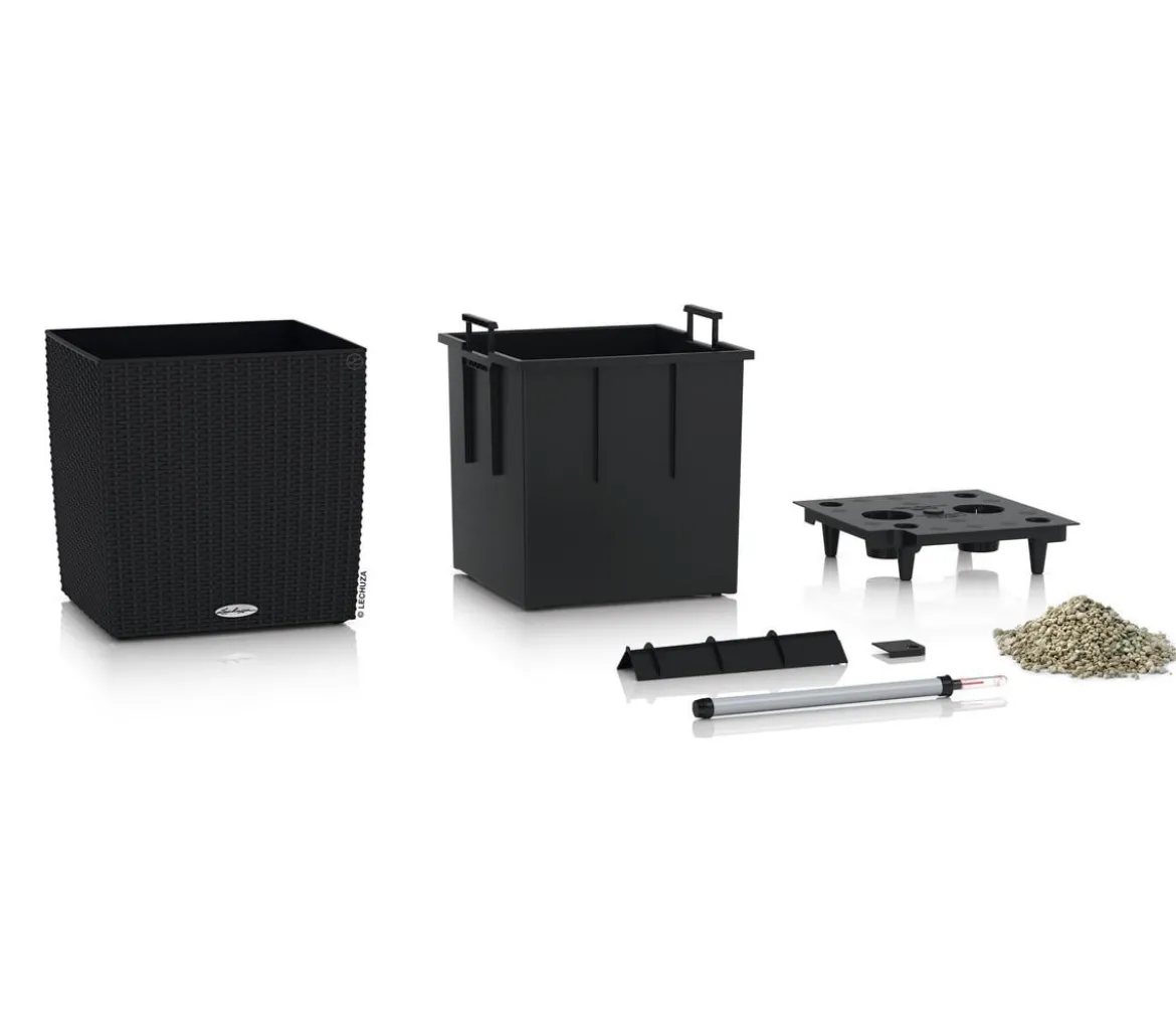 LECHUZA® Kunststoff-Topf Cube Cottage, quadratisch