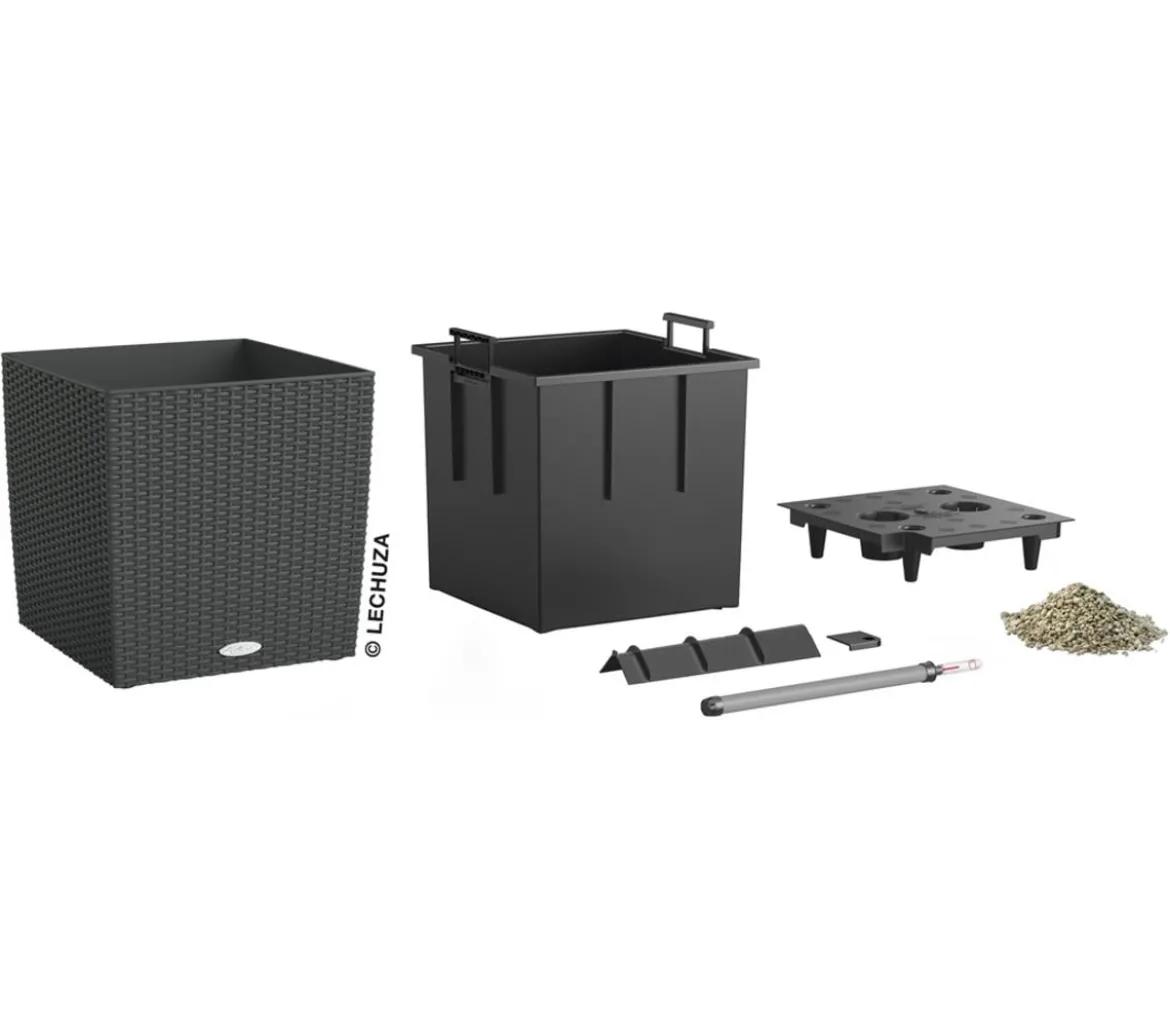 LECHUZA® Kunststoff-Topf Cube Cottage, quadratisch