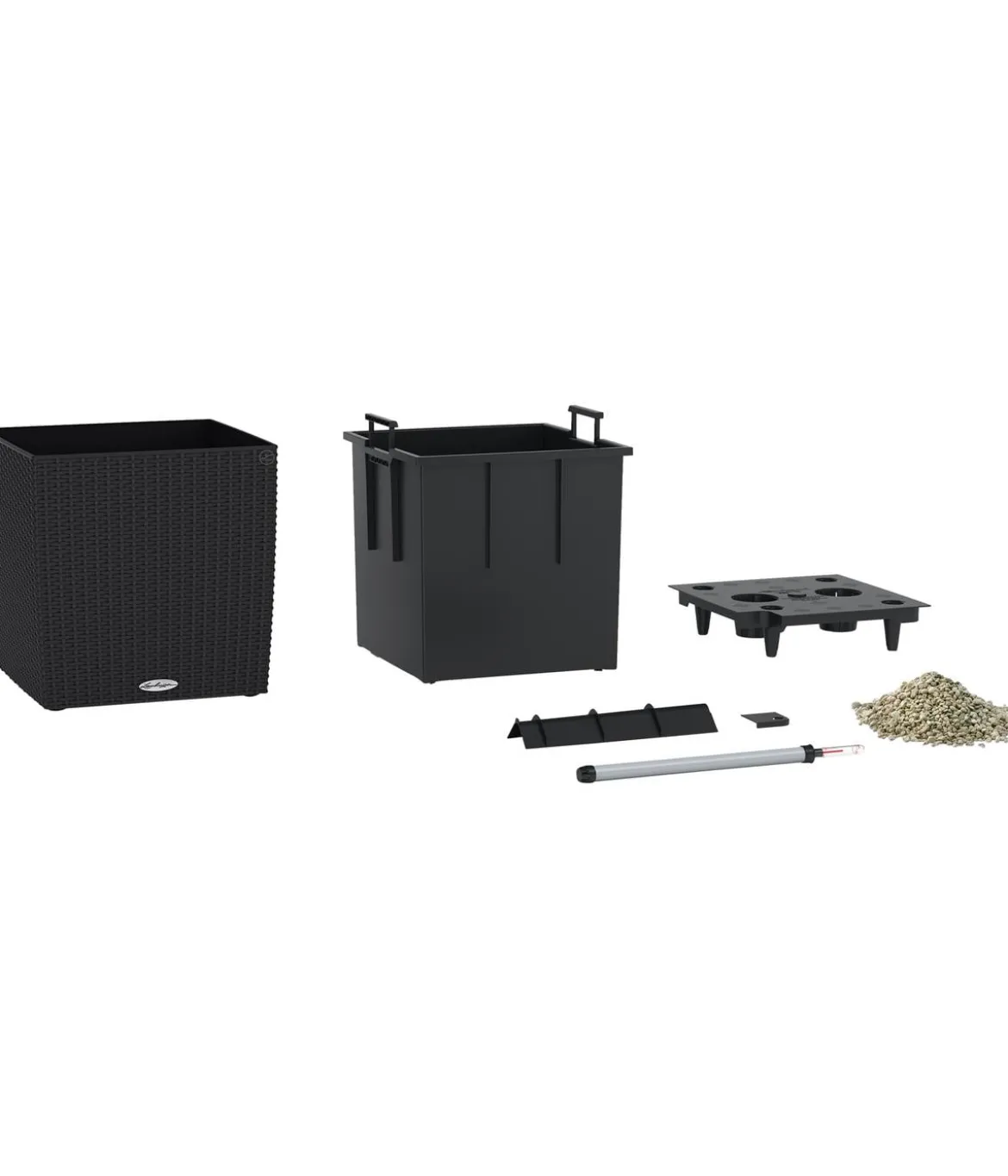 LECHUZA® Kunststoff-Topf Cube Cottage, quadratisch
