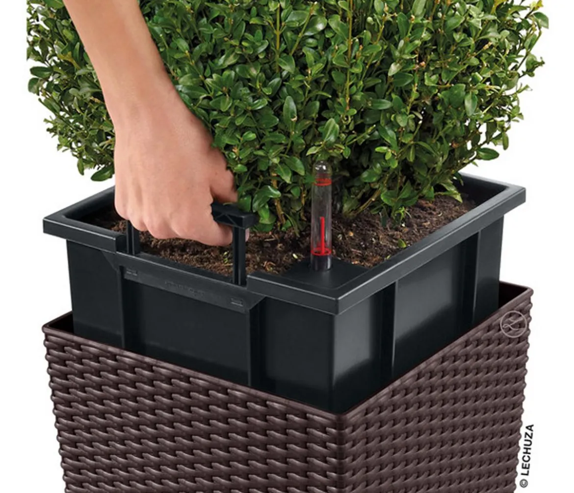 LECHUZA® Kunststoff-Topf Cube Cottage, quadratisch