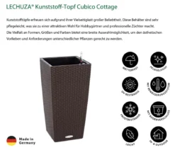 LECHUZA® Kunststoff-Topf Cubico Cottage, konisch