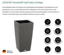 LECHUZA® Kunststoff-Topf Cubico Cottage, konisch